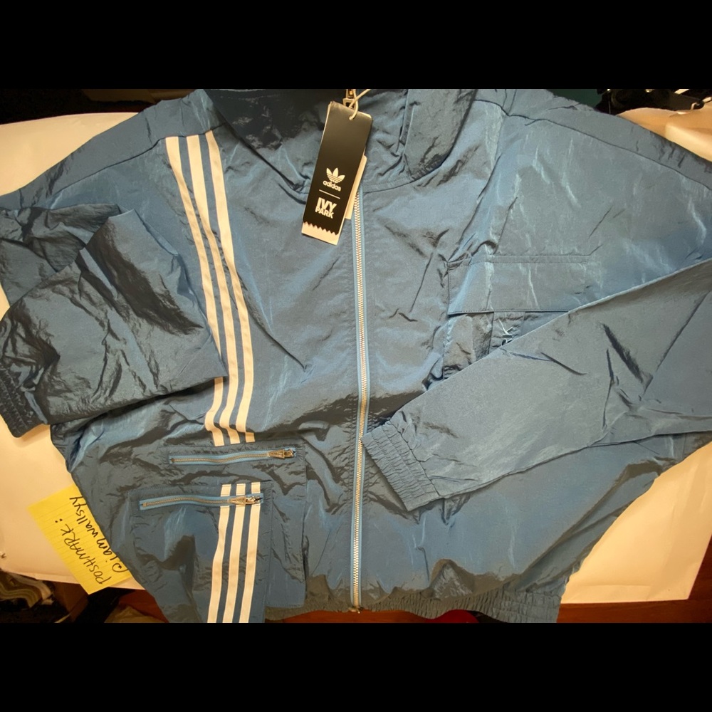 Adidas ivy park Icy park blue gender neutral track jacket three stripes beyoncé